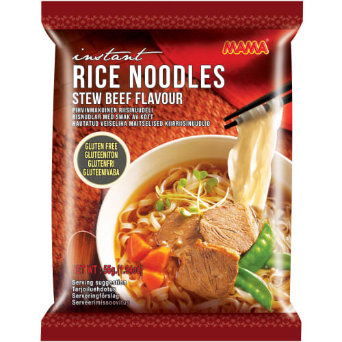 Stew Beef Rice Noodles Glutenfri